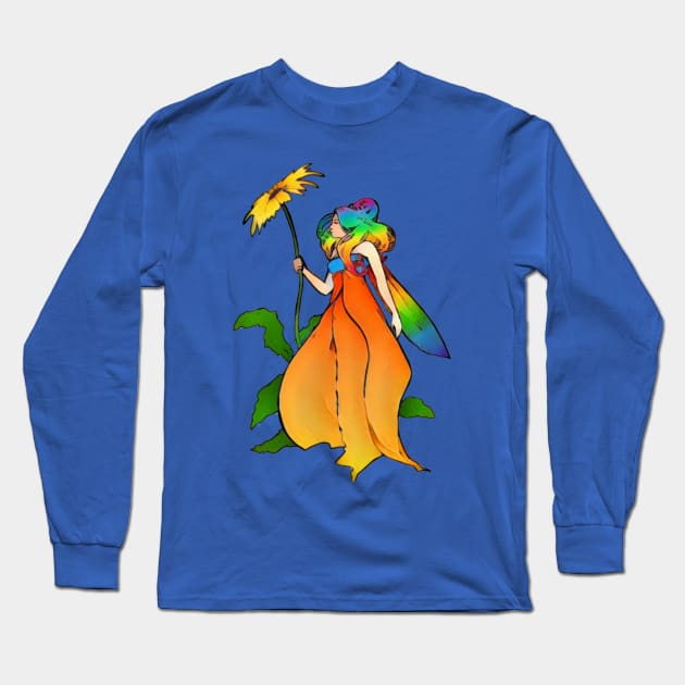 Garden Fairy Long Sleeve T-Shirt by AlondraHanley